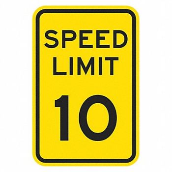 LYLE Speed Limit Warning Traffic Sign 24 x18, 449J89