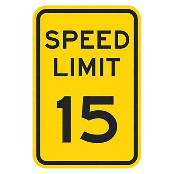LYLE Speed Limit Warning Traffic Sign 24 x18, 449J90