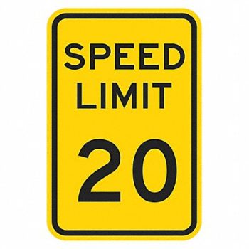 LYLE Speed Limit Warning Traffic Sign 24 x18, 449J91