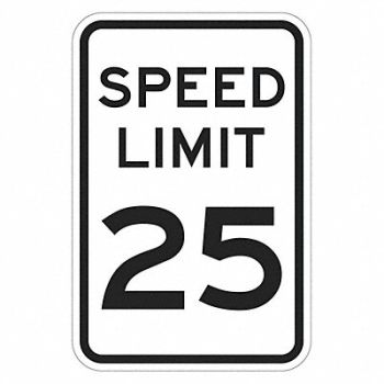 LYLE Speed Limit 25 Traffic Sign 24 x 18, 449J92