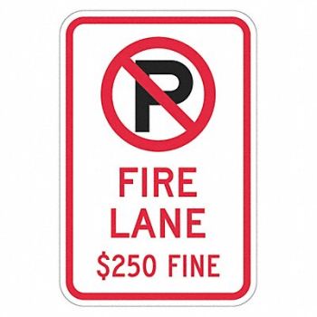 LYLE Fire Lane No Parking Sign 18 x 12, 449C51