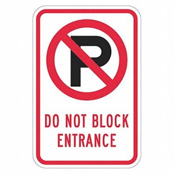 LYLE No Parking Entrance Sign 18 x 12, 449C52
