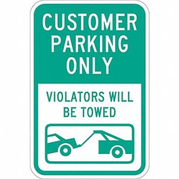 LYLE Customer Parking Sign 18 x 12, 448V12