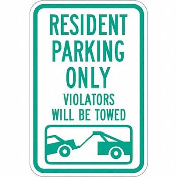 LYLE Resident Parking Sign 18 x 12, 448V15
