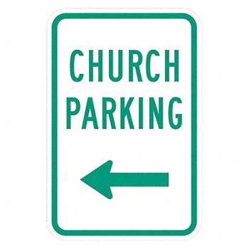 LYLE Church Parking Sign 18 x 12, 448V57
