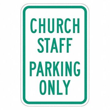 LYLE Church Parking Sign 18 x 12, 448V60