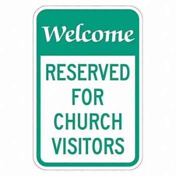 LYLE Church Parking Sign 18 x 12, 448V62