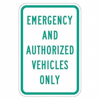 LYLE Emergency Vehicle Parking Sign 18 x 12, 448V65