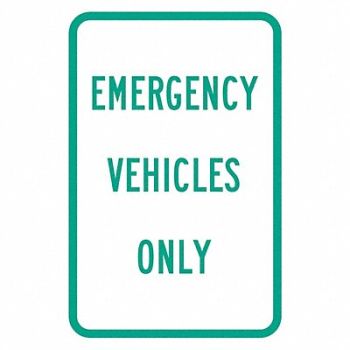 LYLE Emergency Vehicle Parking Sign 18 x 12, 448V66