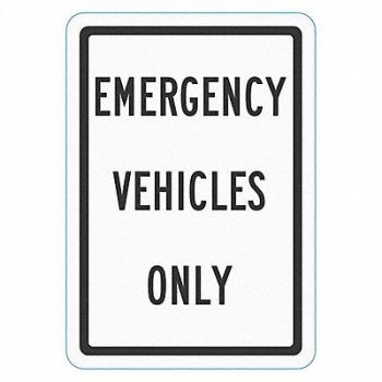 LYLE Emergency Vehicle Parking Sign 18 x 12, 448V67