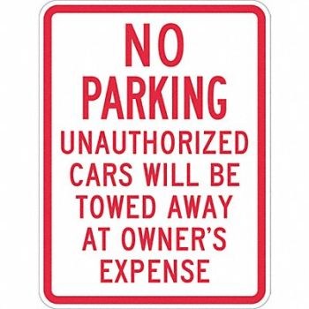 LYLE Tow Zone No Parking Sign 24 x 18, 449J64