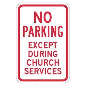 LYLE Church Parking Sign 18 x 12, 449D38