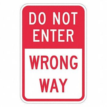 LYLE Do Not Enter Wrong Way Sign 18 x 12, 449A22