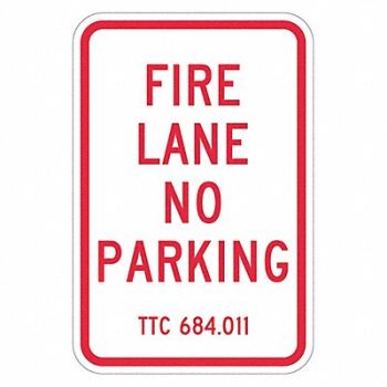 LYLE Fire Lane No Parking Sign 18 x 12, 449D67
