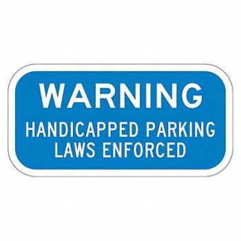 LYLE Handicapped Parking Sign 6 x 12, 449F53