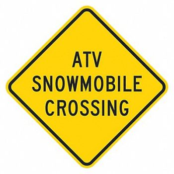 LYLE ATV Snowmobile Crossing Sign 18 x 18, 449J04