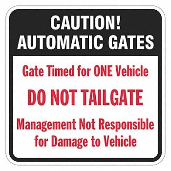 LYLE Parking Lot Gate Parking Sign 18 x 18, 449J20