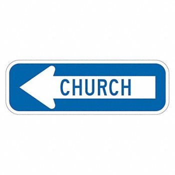 LYLE Church Traffic Sign 6 x 18, 449K32