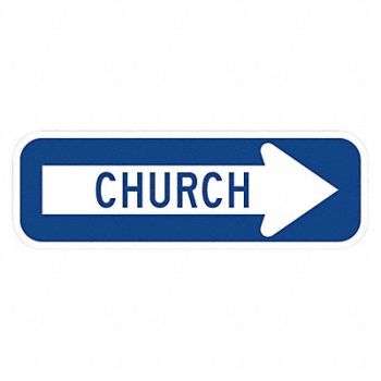 LYLE Church Traffic Sign 6 x 18, 449K33
