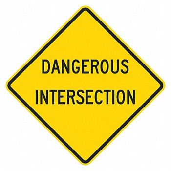 LYLE Dangerous Intersection Sign 24 x 24, 449K98