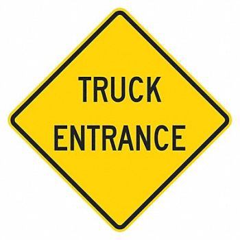LYLE Truck Entrance Traffic Sign 24 x 24, 449K97