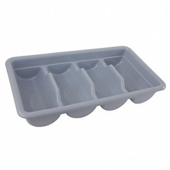 CRESTWARE Flatware Box Gray 4 Compartments, 44F680