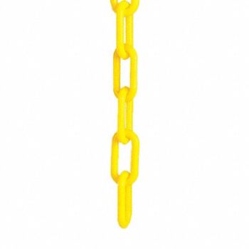 MR. CHAIN K6945 Plastic Chain 1-1/2 In x 50 ft Yellow, 44F763