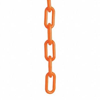 MR. CHAIN K6945 Plastic Chain 1-1/2Inx50ft Safety Orange, 44F766