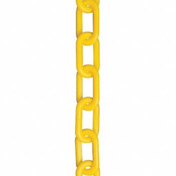 MR. CHAIN K6948 Plastic Chain 2 In x 50 ft Yellow, 44F769