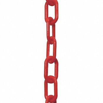 MR. CHAIN Plastic Chain 2 In x 50 ft Red, 44F771