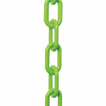 MR. CHAIN Plastic Chain 2 In x 50 ft Safety Green, 44F773