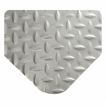 WEARWELL INC Diamond-Plate Spongecote Mat Gry 3x25ft, 44HH27