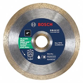 BOSCH Diamond Saw Blade Blade Dia 4 in., 44M012