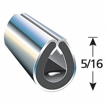 TRIM LOK INC Edge Guard Black 5/16 in L 25 ft, 44M839