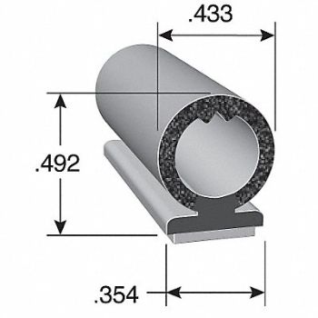 TRIM LOK INC Pedastal Seal Dual Duro 100 ft, 44M846