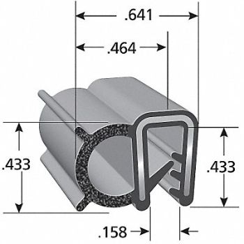 TRIM LOK INC Trim Seal Coex 328 ft, 44M856