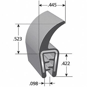 TRIM LOK INC Flap Seal Coex 100 Ft., 44M858