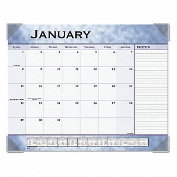 AT-A-GLANCE Desk Calendar Monthly 22 x17 Blue, 44NP99
