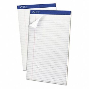 AMPAD Perforated Legal Pad 8 X5 White PK12, 44NY34