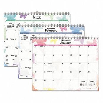 AT-A-GLANCE Wall Calendar Monthly Watercolors, 44NR65