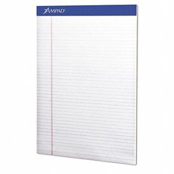 AMPAD Narrow Rule Pad Letter White PK4, 44NY31