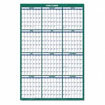AT-A-GLANCE Vertical Erasable Wall Calendar Yearly, 44NR59