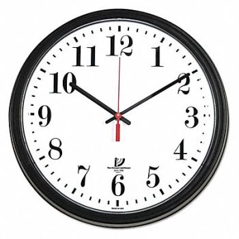 CHICAGO LIGHTHOUSE Clock Tradtnl 13.75 Black, 44NY67