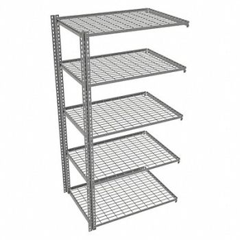 TENNSCO Boltless Shelving 30x84x42in AdOn, 44P752
