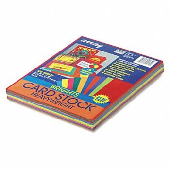 PACON Card Stok 8.5 X11 1C Ast PK100, 44PD46