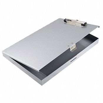 SAUNDERS Storage Clipboard Letter Sz Metal Silver, 44R205
