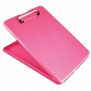 SAUNDERS Storage Clipboard Letter Sz Plastic Pink, 44R210