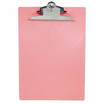 SAUNDERS Clipboard Letter Size Plastic Pink, 44R211