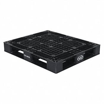 VESTIL Black Plastic Pallet 6000 lb 48 x 40, 44RP17