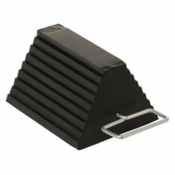 VESTIL Rubber Wheel Chock-Steel Handle 9.25x6x8, 44RT26